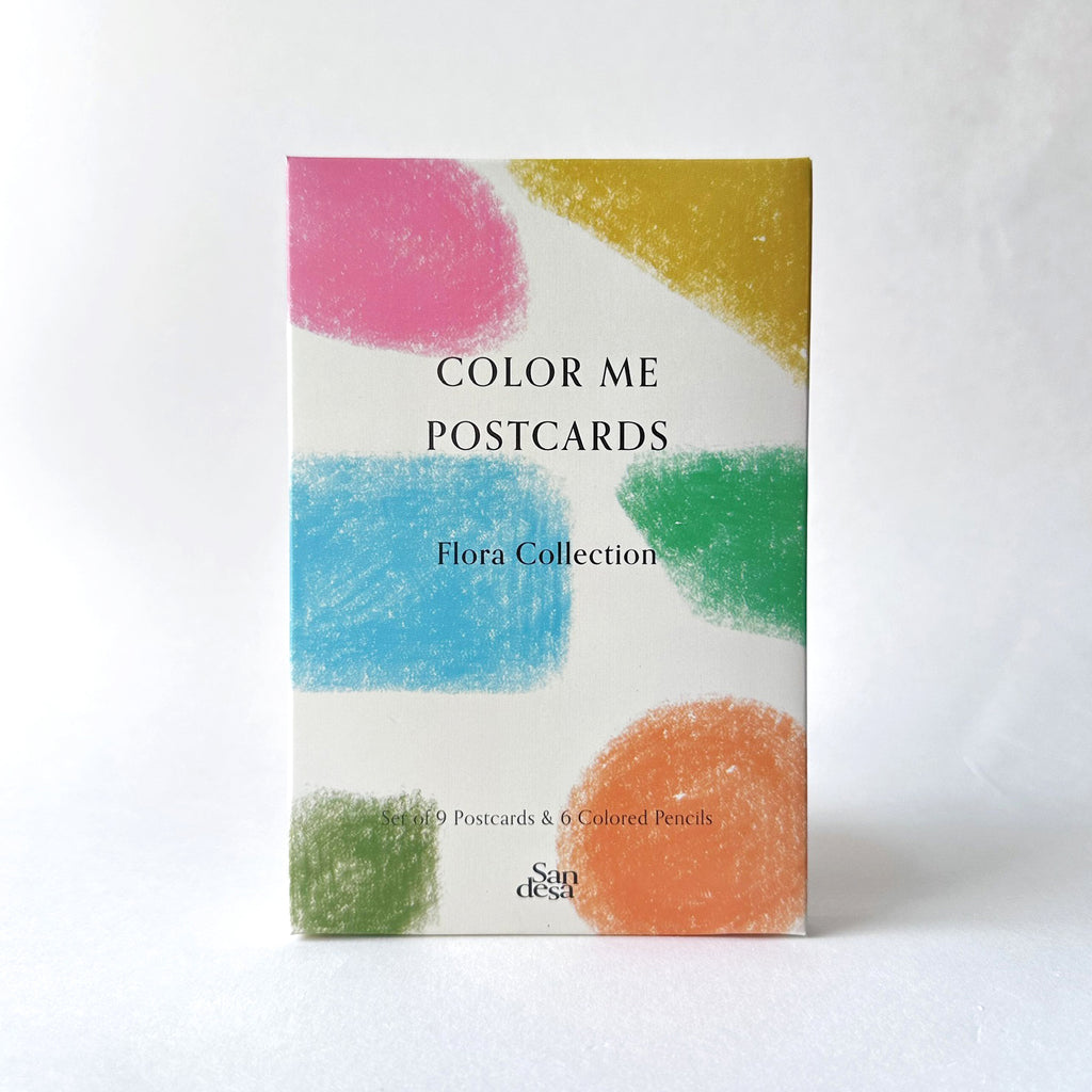 Flora Color Me Postcards packaging