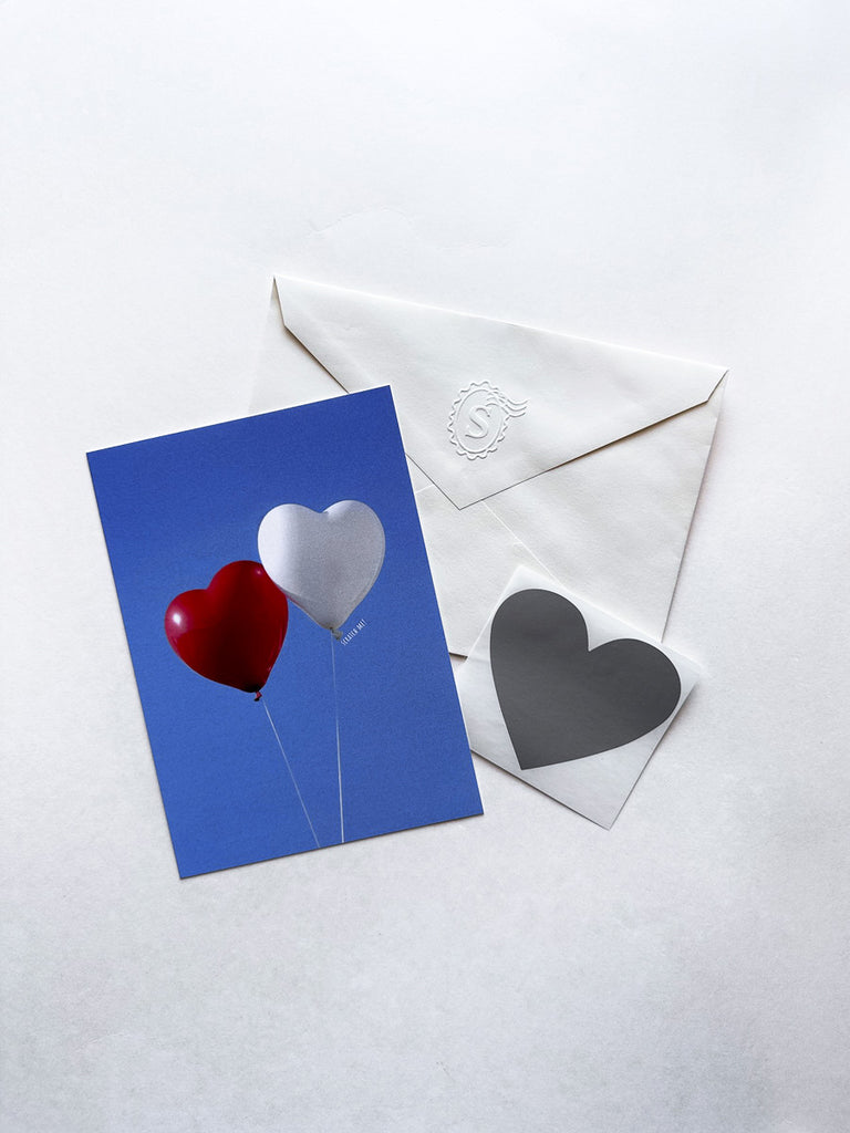 Sky balloons scratch-off card comes with envelopes and scratch-off sticker